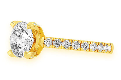 THINN - 3.00CT ROUND DIAMOND - DIAMOND ENGAGEMENT RING