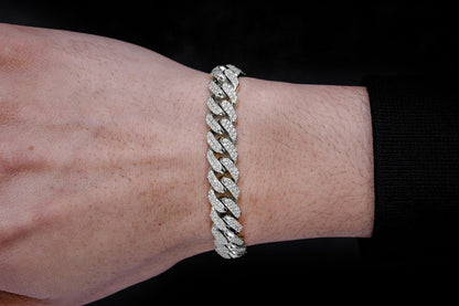 10MM MIAMI CUBAN LINK DIAMOND BRACELET 14K SOLID GOLD 5.00CTW