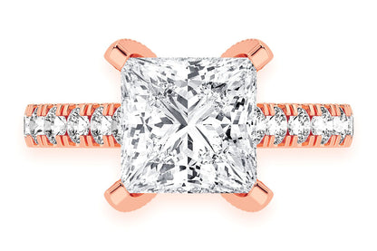 THINN - 3.00CT PRINCESS CUT - DIAMOND ENGAGEMENT RING