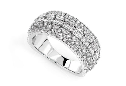 ANTIQUE INSPIRED BAGUETTE & ROUND DIAMOND MARQUISE CLUSTER RING 14K SOLID GOLD 1.00CTW
