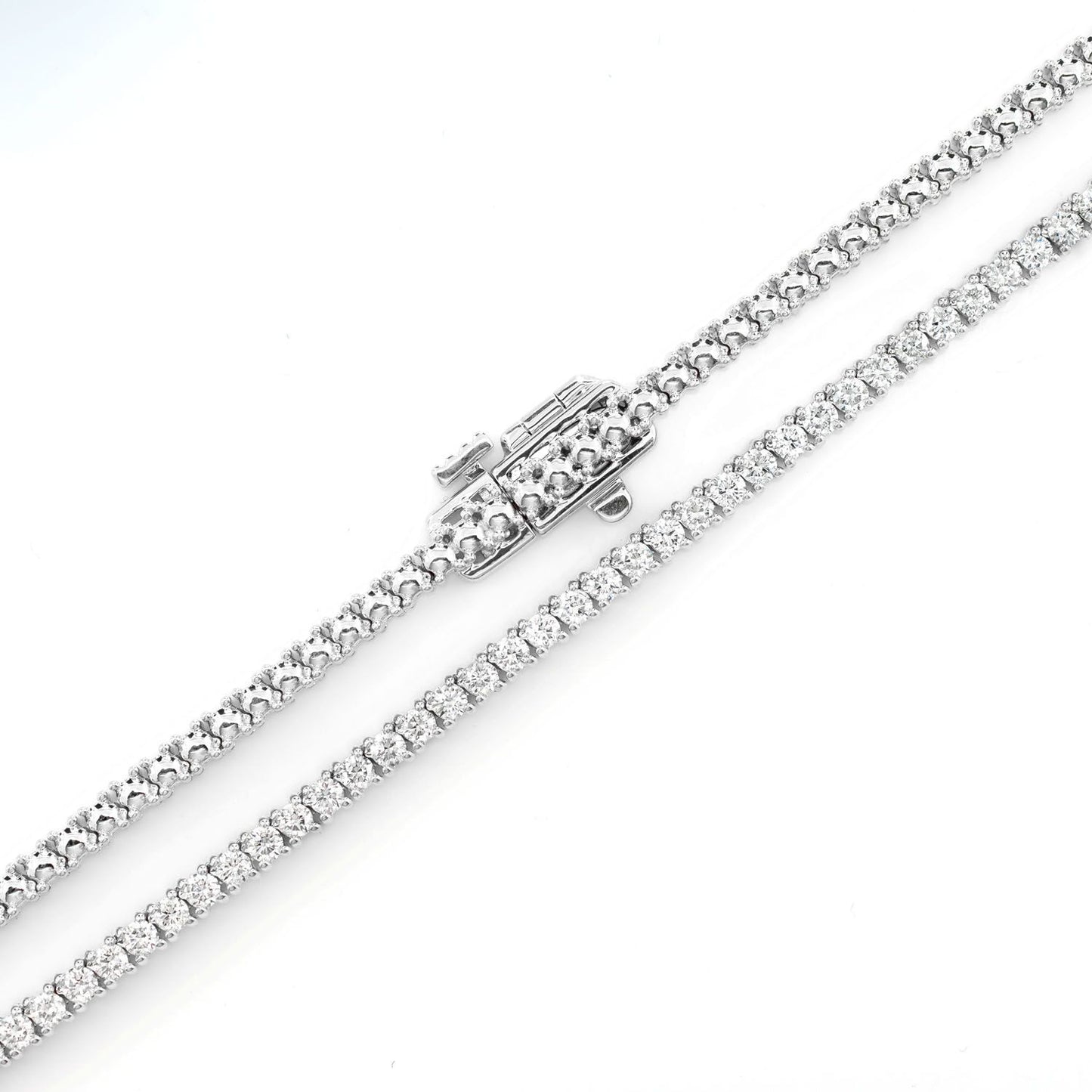 DIAMOND TENNIS NECKLACE SOLID GOLD 2.85CTW