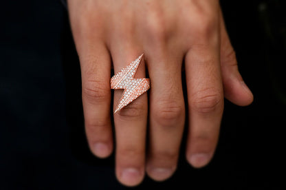 LIGHTNING BOLT DIAMOND RING 14K SOLID GOLD 2.25CTW