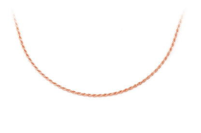 1MM ROPE 14K SOLID GOLD CHAIN