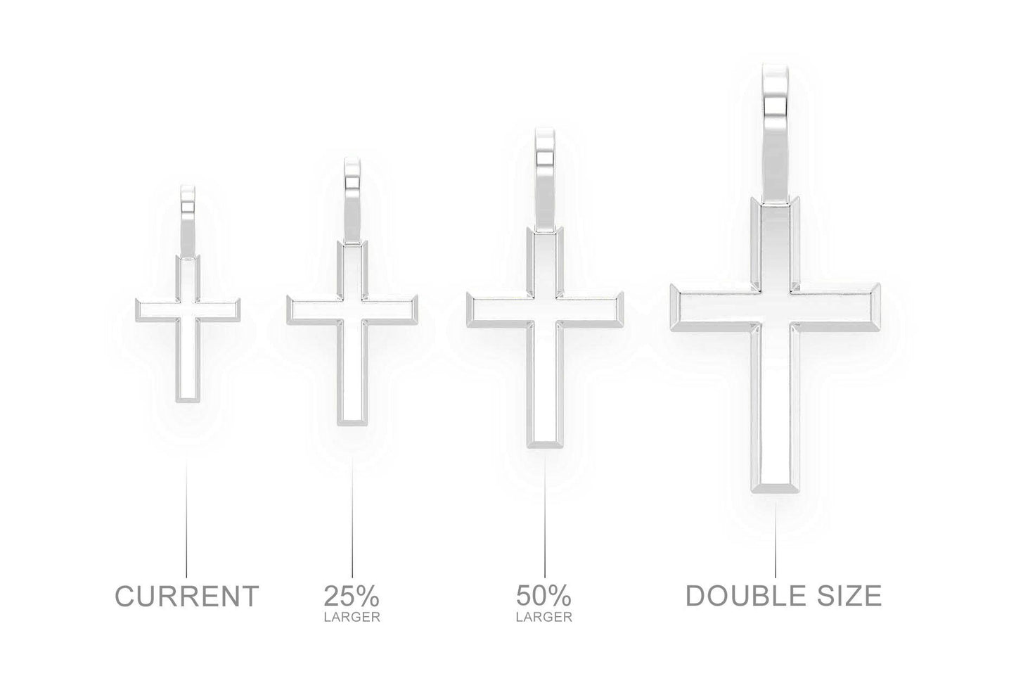 ANGLED CROSS PENDANT 14K SOLID GOLD