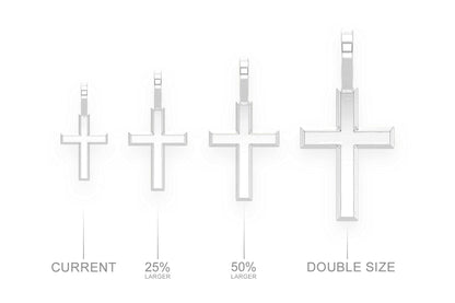 ANGLED CROSS PENDANT 14K SOLID GOLD