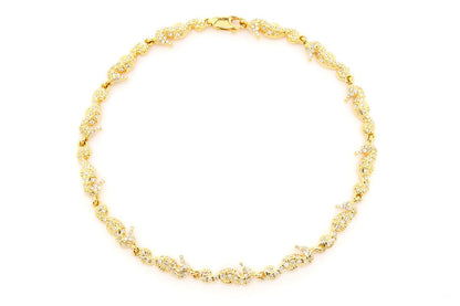 SEAHORSE ETERNITY DIAMOND BRACELET 14K SOLID GOLD 1.35CTW