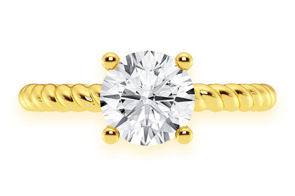 1.25CT ROUND - TWIST BAND - DIAMOND ENGAGEMENT RING