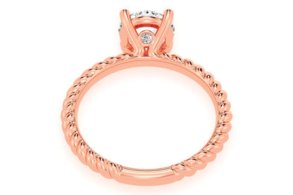 1.25CT ROUND - TWIST BAND - DIAMOND ENGAGEMENT RING