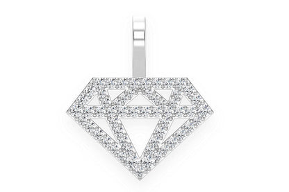 DIAMOND SILHOUETTE PENDANT 14K SOLID GOLD .35CTW