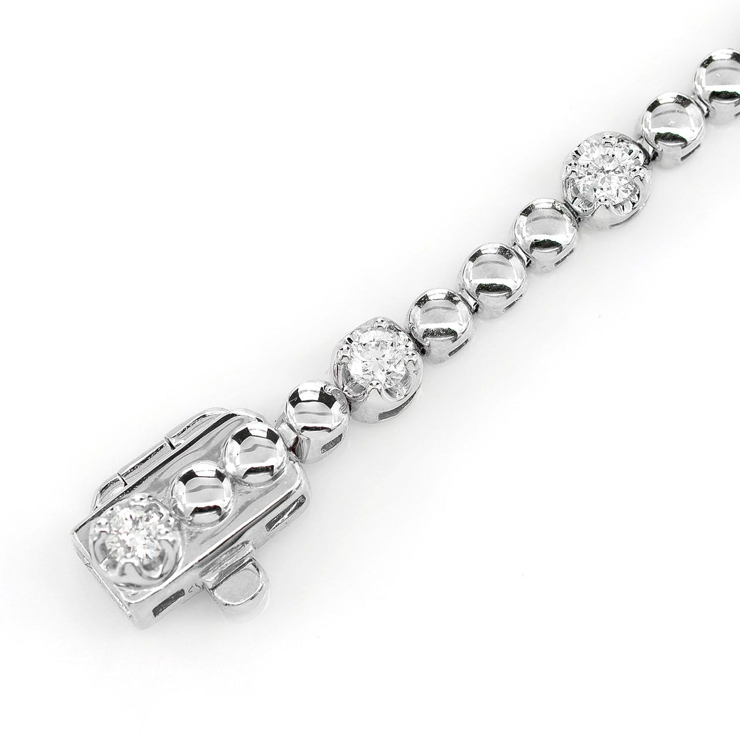 BRĂȚARĂ CU 3 COROANE ȘI DIAMANTE, AUR MASIV DE 14K, 0.60CT