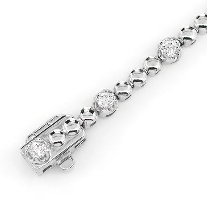 BRĂȚARĂ CU 3 COROANE ȘI DIAMANTE, AUR MASIV DE 14K, 0.60CT