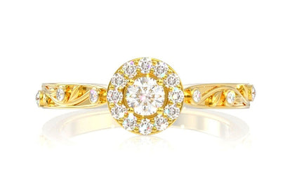 HALO BEZEL DIAMOND ENGAGEMENT RING 0.25CTW