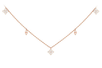 COLIER CLOVER DIAMOND STATION AUR MASIV DE 14K 0.25CT
