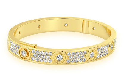 FULL DIAMOND ETERNITY DIAMOND BANGLE 14K SOLID GOLD 6.05CTW