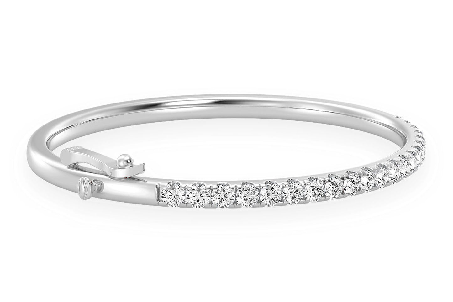 BRĂȚARĂ CU DIAMANTE SCALLOP 10PT, AUR MASIV DE 14K, 2.15CT