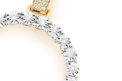 PANDANT CU DIAMANTE CU AMORTARE, SET MIRACULOS, AUR MASIV DE 14K, 1.15CTW