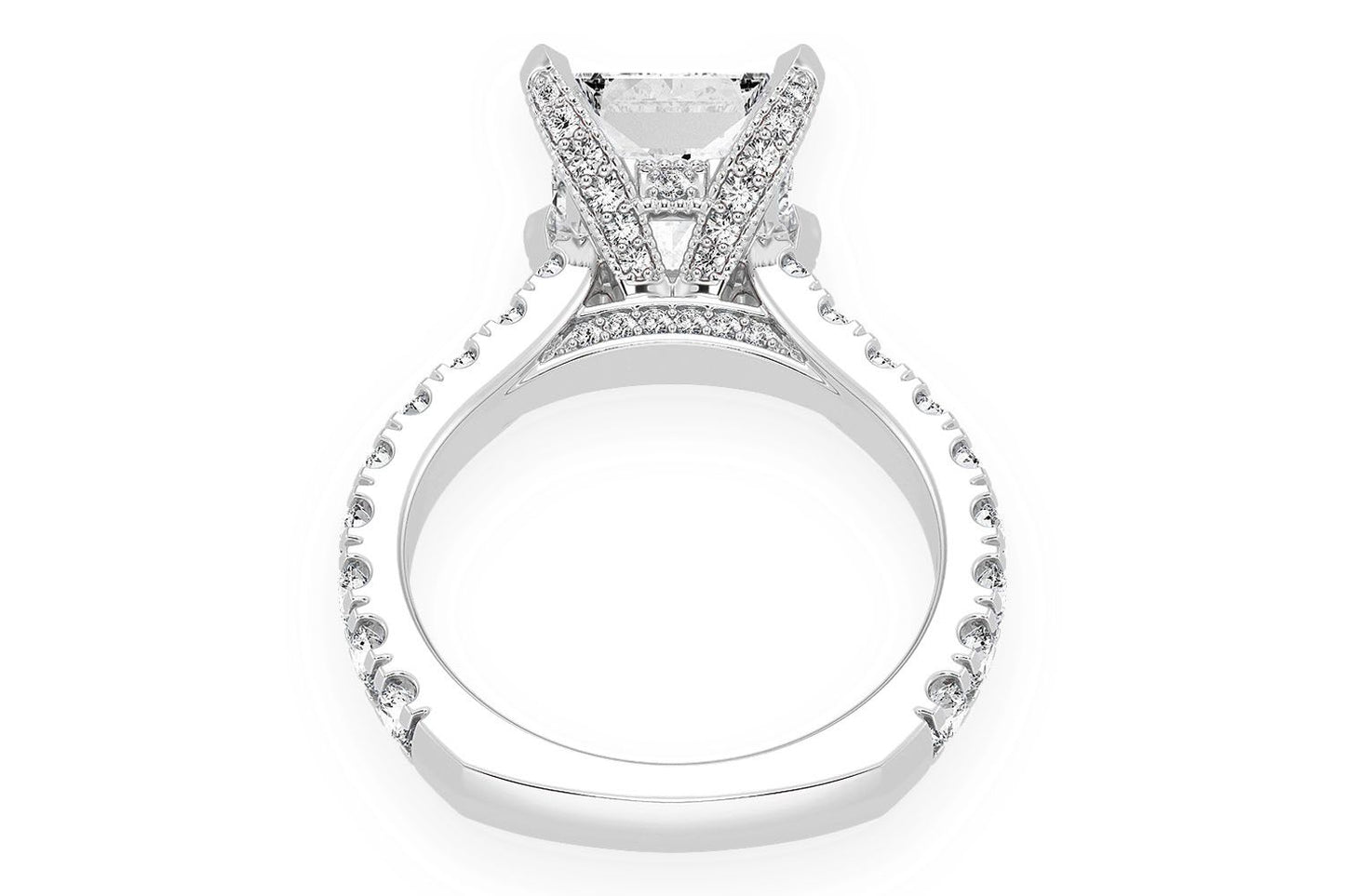 THINN - 3.00CT PRINCESS CUT - DIAMOND ENGAGEMENT RING