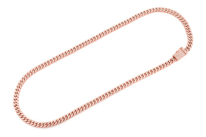 6MM MIAMI CUBAN DIAMOND NECKLACE 14K SOLID GOLD 9.50CTW