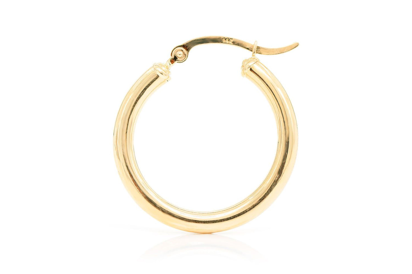 3MM HOOP EARRINGS 14K SOLID GOLD SMALL