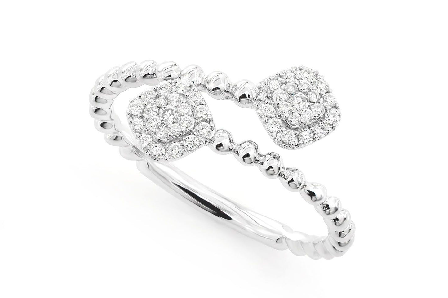 INEL CU ROMBUȘ ȘI MĂRGELE, AUR MASIV DE 14K, 0.15CT