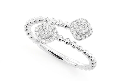 INEL CU ROMBUȘ ȘI MĂRGELE, AUR MASIV DE 14K, 0.15CT