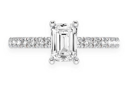 THINN - 0.75CT EMERALD CUT SOLITAIRE - DIAMOND ENGAGEMENT RING