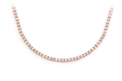 COLIER TENIS CU 2 VÂRFURI, AUR MASIV DE 14K, 5.50 CT