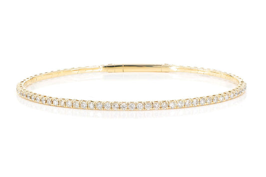 BRĂȚARĂ TENIS FLEXIBILĂ CU DIAMANTE, 2.00CT, AUR MASIV DE 14K