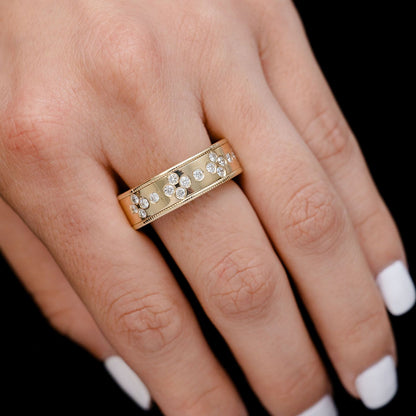 INEL ȚIGAN CU SET DE GRĂMÂNĂ, AUR MASIV DE 14K, 0.70CT