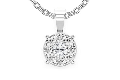 MOSAIC DIAMOND PENDANT 14K SOLID GOLD 0.75CTW