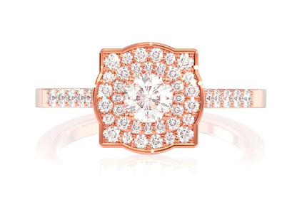 0.50CTW DOUBLE LAYER UNDER HEART - DIAMOND ENGAGEMENT RING