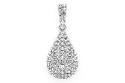 PANDANT CU DIAMANT CU PICĂTURĂ DE APĂ, AUR MASIV DE 14K, 0.60CT