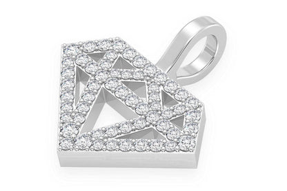 DIAMOND SILHOUETTE PENDANT 14K SOLID GOLD .35CTW