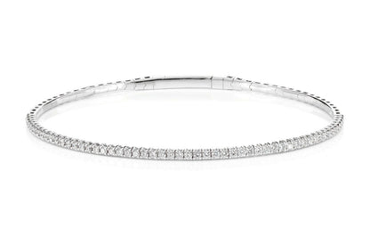BRĂȚARĂ TENIS FLEXIBILĂ CU DIAMANTE, SET PRONG, AUR MASIV DE 14K, 0.70CT