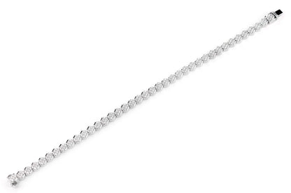 DIAGONAL HEXAGON DIAMOND LINK BRACELET 14K SOLID GOLD 2.20CTW
