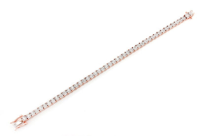 9PT MIRACLE SET DIAMOND TENNIS BRACELET 14K SOLID GOLD 4.50CTW