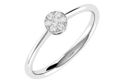 INEL ROTUND CU DIAMANTE, AUR MASIV DE 14K, 0.10CTW
