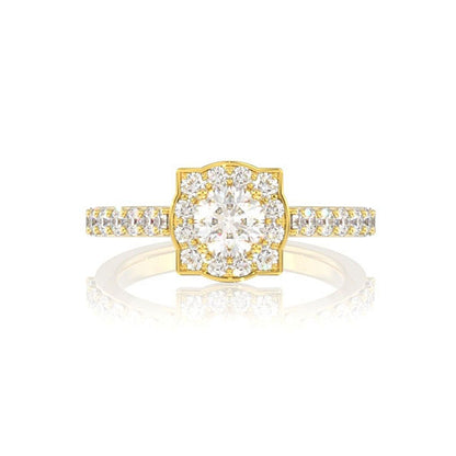 1.00CTW DOUBLE LAYER UNDER HEART - DIAMOND ENGAGEMENT RING