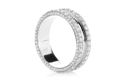 Verighetă Eternity cu Diamante, Aur Masiv de 14K, 3.75 ct