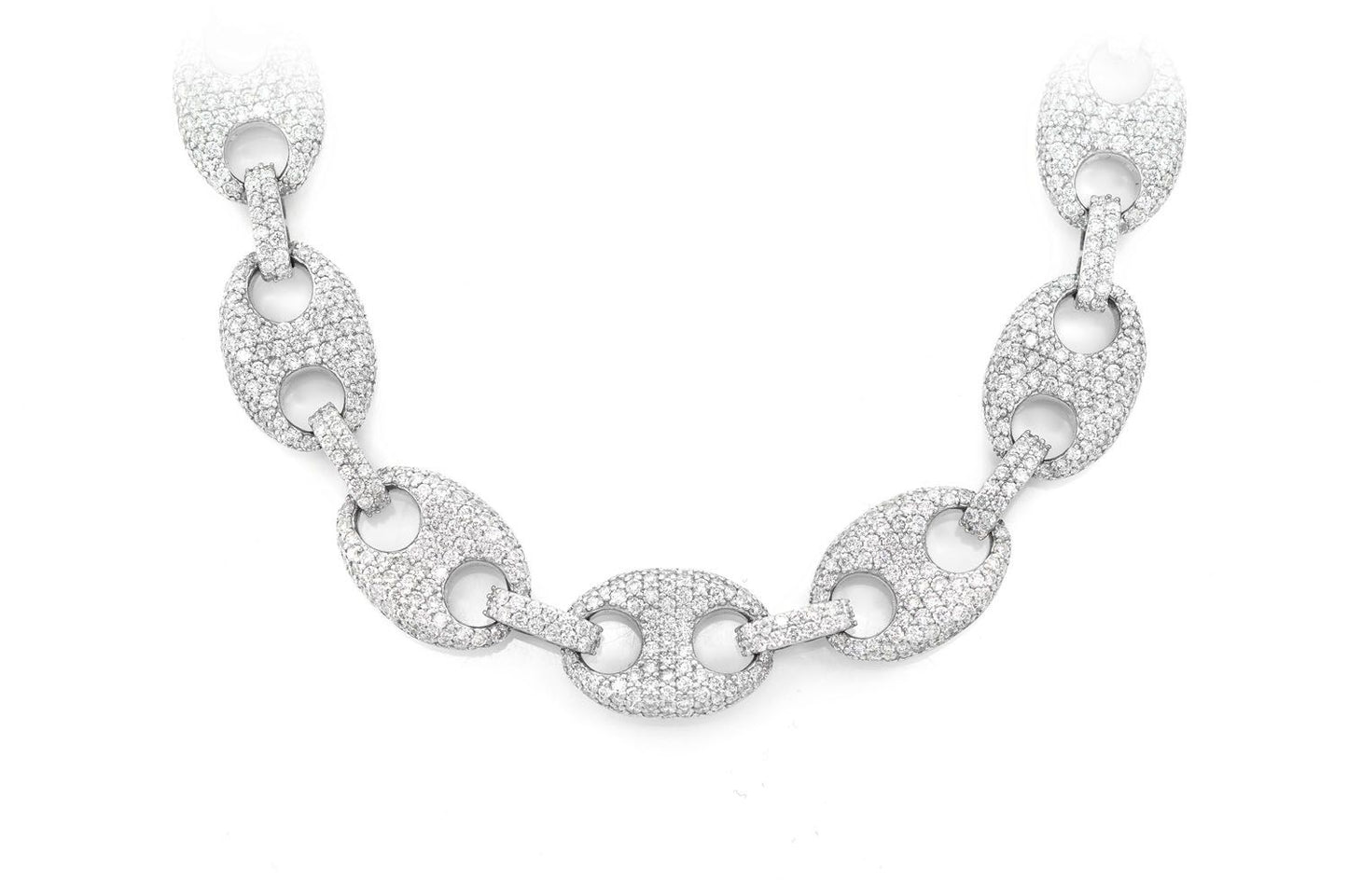 14MM MARINER LINK DIAMOND CHAIN 14K SOLID GOLD 30.25CTW