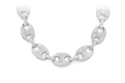 14MM MARINER LINK DIAMOND CHAIN 14K SOLID GOLD 30.25CTW