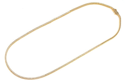 DIAMOND TENNIS NECKLACE SOLID GOLD 2.85CTW