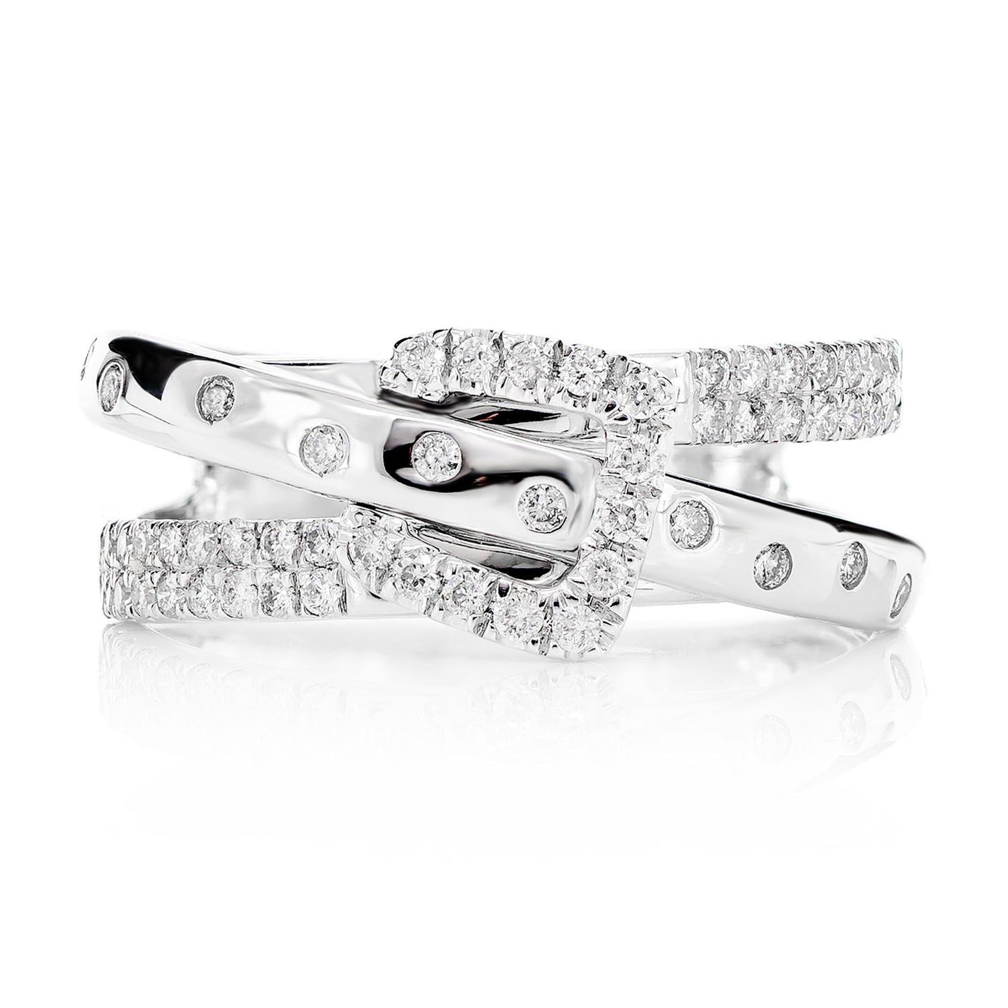 INEL CU CATARĂ DE CUREA CU DIAMANT ȘI TIJĂ DESPĂRȚITĂ, AUR MASIV DE 14K, 0.50CT