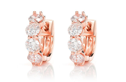 20PT DIAMOND HOOP EARRINGS 14K SOLID GOLD 1.60CTW