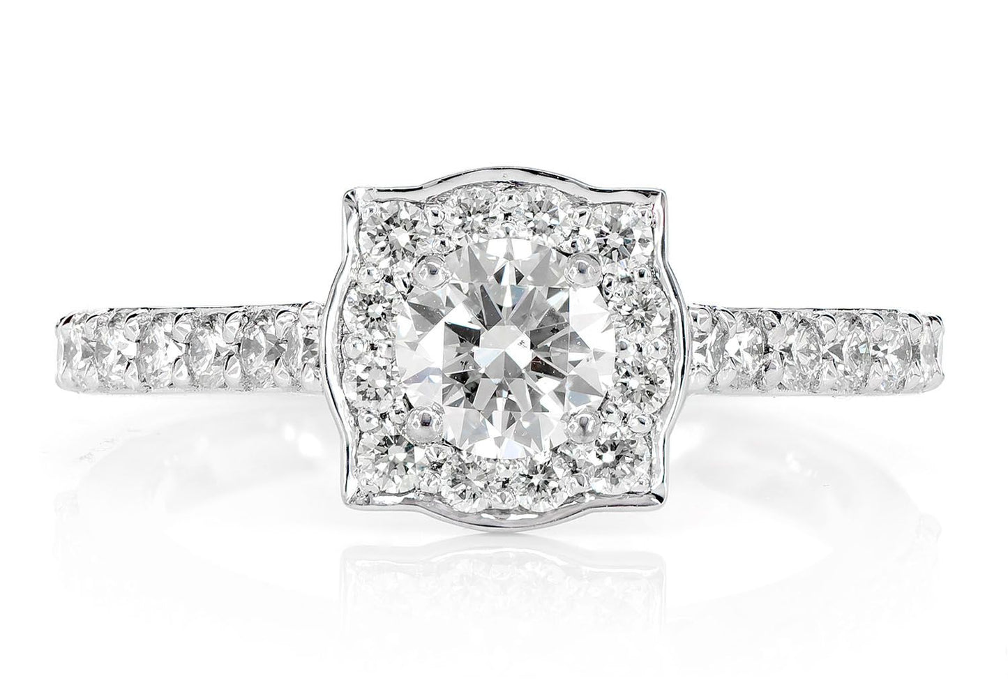 1.00CTW DOUBLE LAYER UNDER HEART - DIAMOND ENGAGEMENT RING