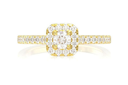 .50CT - CUSHION HALO DIAMOND ENGAGEMENT RING