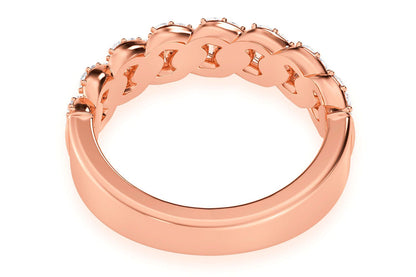 CUBAN DIAMOND RING 14K SOLID GOLD 0.55CTW