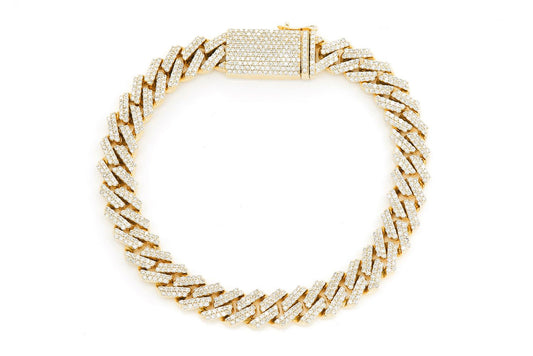 10MM RAISED MIAMI CUBAN DIAMOND BRACELET 14K SOLID GOLD 6.00CTW