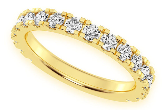 Verighetă asortată, aur masiv de 14K, 2,1 mm, 0,75 ct