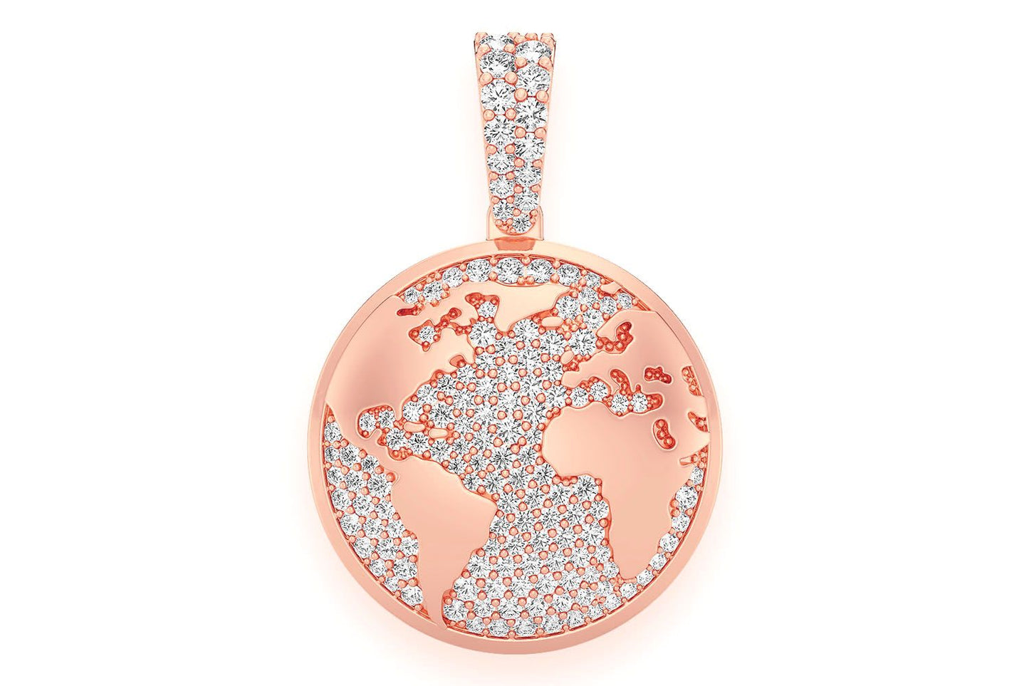 Pandantiv Globe cu Diamant, Aur Masiv de 14K, 0.75ct